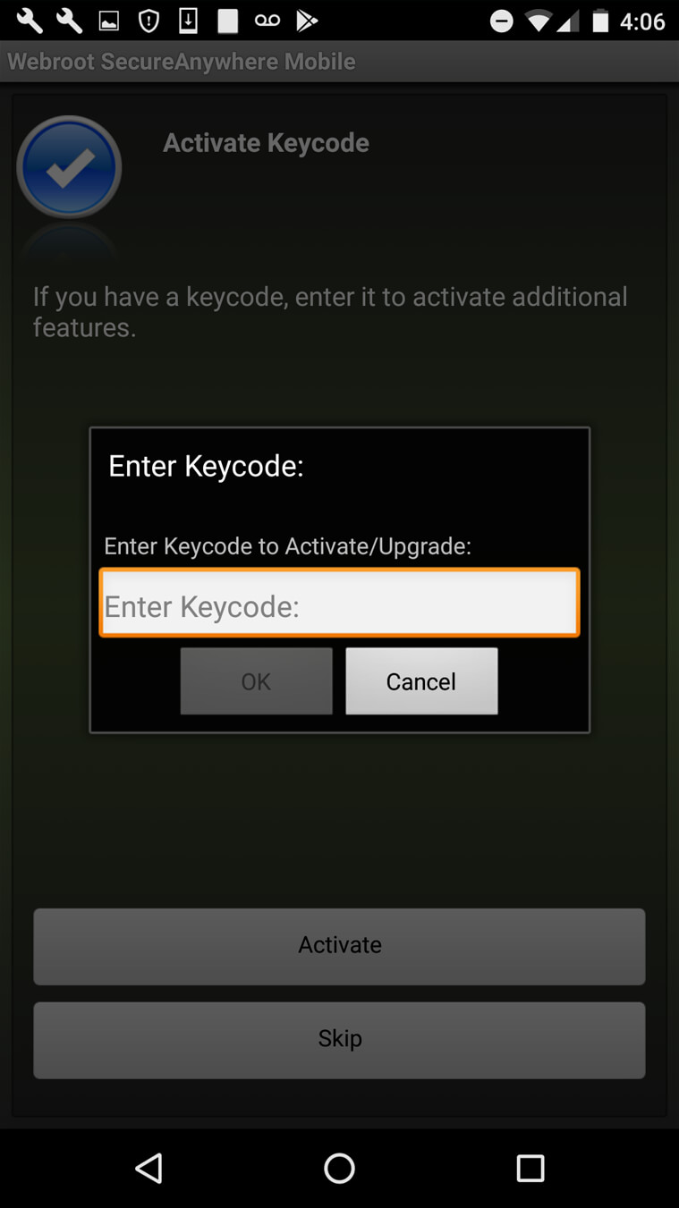 webroot secureanywhere keycode location