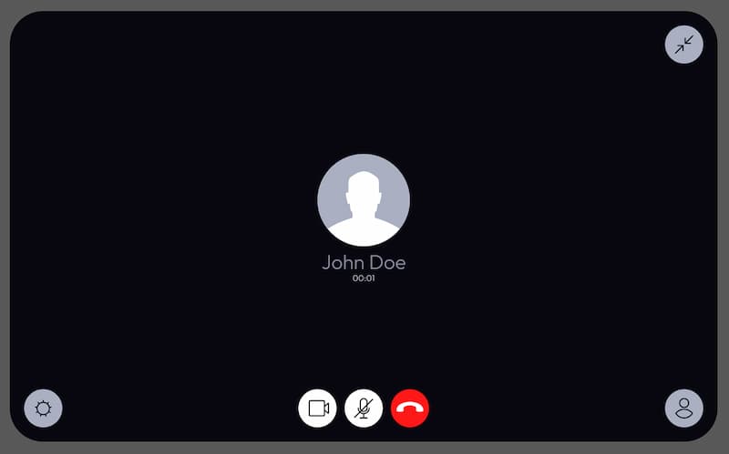 Screenshot of mobile phone call screen with example of a scam caller.